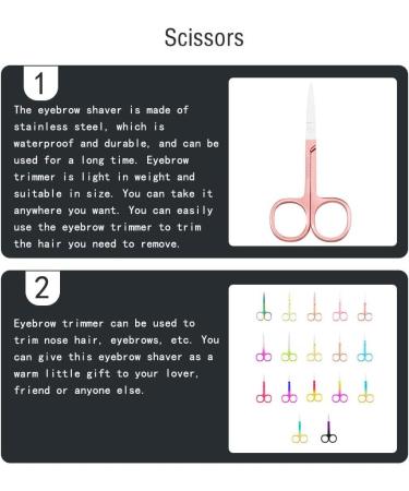 IOIUSKKU Nail Cuticle Nippers Stainless Steel Scissors Eyebrow Trimmer Trimming Tool Spray Paint Rosegold - Buy Online on GoSupps.com
