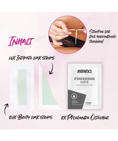 Andmetics Intimate Cold Wax Strips - Vegan & Cruelty-Free | 28 Strips for All Skin Types | 4 Weeks of Smooth Skin - Buy Online on GoSupps.com
