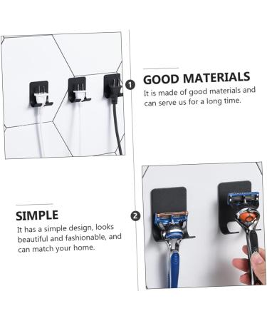 Alipis 4-Piece Razor Hook Set - Stainless Steel Self-Adhesive Shower Holder & Wall Hook - Rustproof Storage Solution for Razors Toothbrushes & More - Buy Online on GoSupps.com