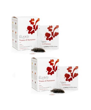 Blend Tea | Vanilla and Hazelnut Flavored Black Tea | Vanilla and Hazelnut in Black Tea - 2 x 15 Tea Pyramids (30 Gr) | Vanilla and Hazelnut Black Tea