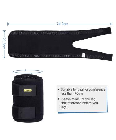 Thigh Bandage for Muscle Fiber Tear | Adjustable Neoprene Compression Sleeves with Velcro | Pain Relief & Rehabilitation - Buy Online on GoSupps.com