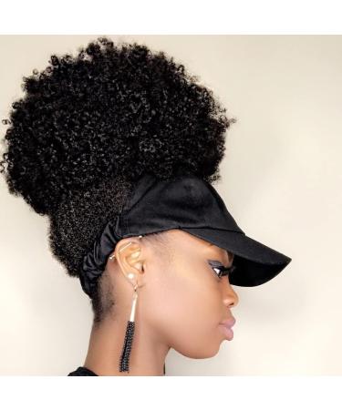 CurlCap Natural Hair Backless Satin Lined Baseball Hat - Black - Buy Online on GoSupps.com