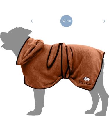 Buy Bella & Balu Microfiber Dog Bathrobe | Absorbent Dog Towel for Bathing & Swimming | M Blue - Puppy Love L Brown | International Shipping Available - Buy Online on GoSupps.com