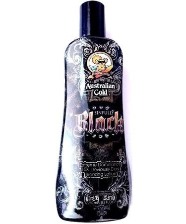 Lot of 2 Sinfully Black 15x Bronzer By Australian Gold 8.5 Oz Tanning Lotion