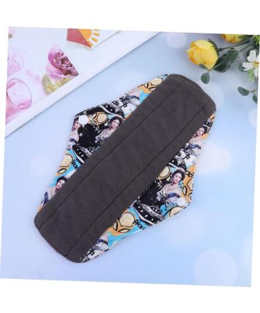 Healifty 8 Pcs Washable Cotton Period Pads - Reusable Menstrual Pads for Women - Charcoal Cloth Sanitary Napkins - Buy Online on GoSupps.com