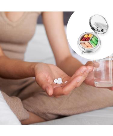 Buy WLLHYF 2PCS Metal Pill Case - 3 Compartment Portable Decorative Pill Organizer for Vitamins & Medicines - Retro Travel Pillbox for Purse & Pocket - Buy Online on GoSupps.com