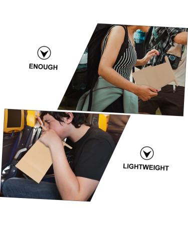 Sickness Vomit Hospital Bag 15pcs - Kraft Paper Light Brown Disposable Travel Vomit Bags - Buy Online on GoSupps.com