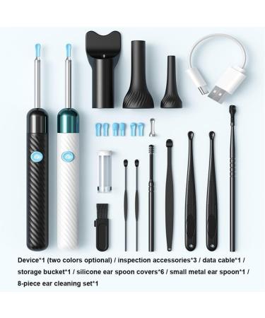 LMFLXOFD Hd Visual Ear Wax Removal Kit Smart WiFi Chip 3000w Pixel Endoscope 1.4-2cm Focal Length 360 Directional Ear Cleaning Visualization App with 3 Inspection Accessories 8 Set White - Buy Online on GoSupps.com