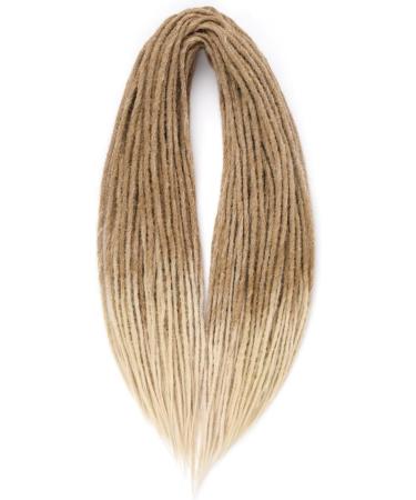 Leeven 24 Inch Ombre Blonde Double Ended Dreadlock Extension - 10 Strands Synthetic Handmade Dreads Hair Extensions - Buy Online on GoSupps.com
