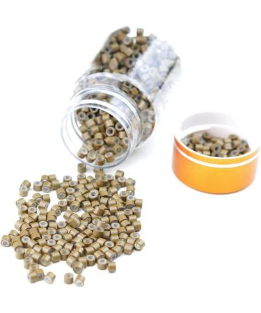 Kullke 1000pcs 5.0mm Silicon Lined Micro Rings for I Tip Stick Hair Extensions - Dark Blond Nano Beads - Aluminum Rings - 1000pcs - Buy Online on GoSupps.com