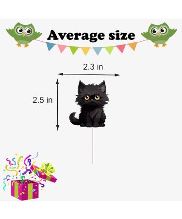 18pcs Cute Cat Cupcake Toppers for Boys Girls Pet Baby Shower Kitten Meow Party Supplies Favor Little Cat Themed Birthday Party Decorations - Buy Online on GoSupps.com