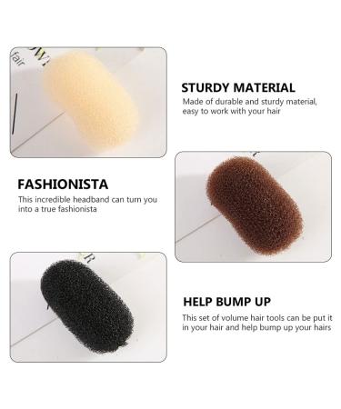 Solustrie Hair Bump Up Clips & Styling Tools - DIY Hairstyles - 3 Pcs Black & White - Natural Color Sponge Jewelry for Women - Buy Online on GoSupps.com