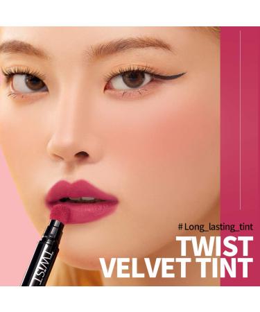 Long Lasting Lip Stain & Cheek Tint | High Pigment Matte Finish | Weightless Full Coverage | Twist Velvet Tint #3 - Smudging Rose - Buy Online on GoSupps.com