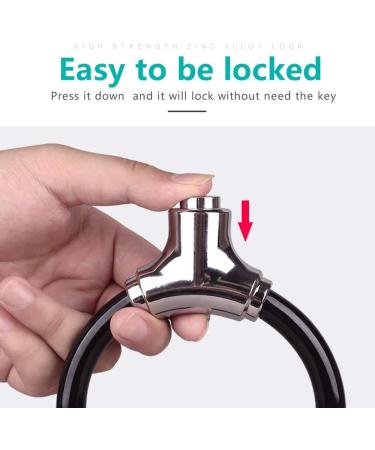 Allnice Mini Bike Lock Cable - Portable Anti-Theft Bicycle Lock for Security - Zinc Alloy Waterproof Travel Luggage and Helmet Lock - Buy Online on GoSupps.com
