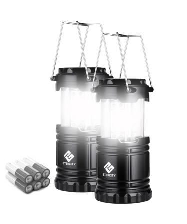 Etekcity Camping Lantern Battery Powered LED for Power Outages, Emergency Light for Hurricane Supplies Survival Kits, Operated Lamp, Camping Gear Accessories Essentials, 2 Pack