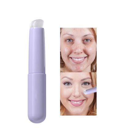 WPSAGEK Lip brush for lipstick soft angled lip brush made of silicone with a round head reusable multifunctional lip brush applicator for lipstick lip balm lip gloss purple