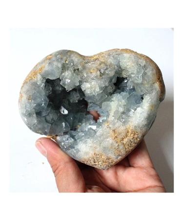 Large Size Natural Blue Kyanite Stone Geode Cluster Cyanite Crystal Heart FZUGEDRLI 1pc