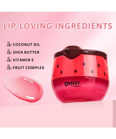 DMSKY 12 PCS Bee Lip Balm Lip Mask Honey Pot, Propolis Lip Mask Overnight Moisturizing Lip Balm with Stick, Sleeping Lip Mask Hydrating Prevention Dry & Cracked, Reduce Lip Lines 2*Strawberry & Green Apple & Peach & Lemon &  - Buy Online on GoSupps.com