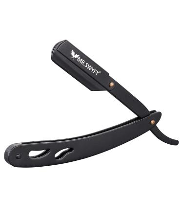 Professional Stainless Steel Straight Razor with 10 Blades - Durable Barbers Cut Throat Razor for Men | Perfect for Beard Shaping & Moustache Trimming - Reusable & Ergonomic Design - Buy Online on GoSupps.com