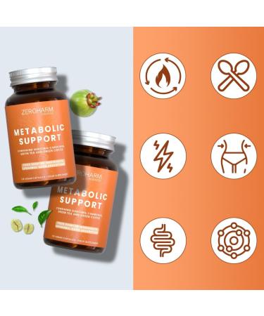 ZEROHARM Soutien m tabolique M lange de plantes base de garcinia de caf vert et de vinaigre de cidre Soutien du poids et de l' nergie Absorption liposomale 120 comprim s (1 paquet) - Buy Online on GoSupps.com