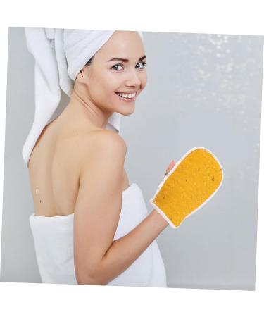 NOLITOY 2 Sets Exfoliating Back Scrubber - 3pcs Glove Pull Back Shower Towel & Loofah Sponge Belt - Mesh Bath Back Strip Yellow 85x9.5CM - International Shipping Available - Buy Online on GoSupps.com