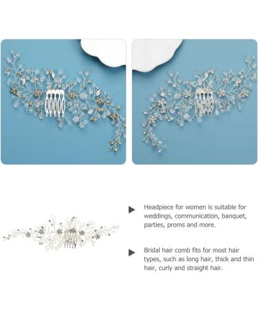 Abaodam Piece Wedding Hair Accessories Wedding Hair Clip Rhinestone Hair Clips Gold Hair Clips Bridal Hair Accessories Hair Comb Wedding Side Hair Comb Rhinestones Bride Headband Girl - Buy Online on GoSupps.com
