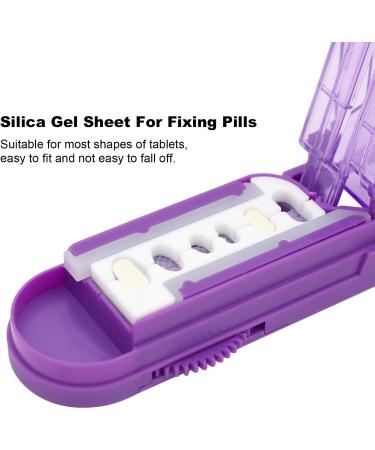 Buy Adjustable Multiple Pill Cutter | Detachable 6-Grid Pill Splitter for Small Tablets - Stainless Steel Blade & Silica Gel Sheet (Purple) - Fast International Shipping - Buy Online on GoSupps.com