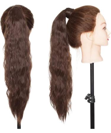 20 Synthetic Wrap Around Ponytail Hair Extension - Corn Wave Medium Brown - Buy Online on GoSupps.com