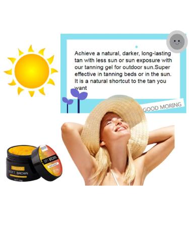 EELHOE Brown Tanning Gel 50g - Intense Outdoor Tanning Accelerator Cream for Natural Dark Tan - Buy Online on GoSupps.com