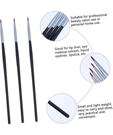 Outanaya 5pcs Fine Eyeliner Brush Eyeliner Fine Point Liner Brush for Eyes Gel Eyeliner Lip Gloss Fiber Black - Buy Online on GoSupps.com