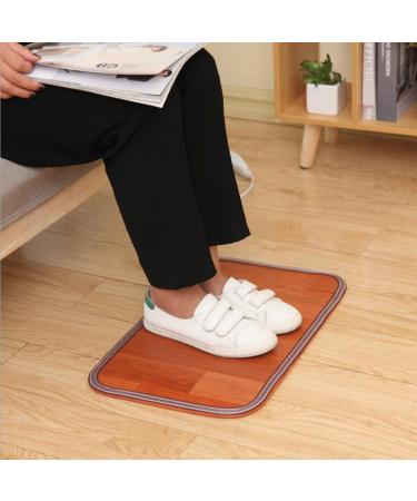Urpizy Waterproof Heated Foot Warmer Mat - Fast Heating Technology | Electric Heating Pad for Home & Office | Dark Wood Grain Design - Buy Online on GoSupps.com