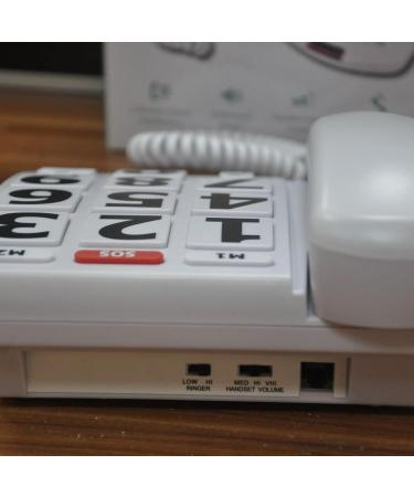 FEIlei Elderly Telephone Big Button Telephone Large Number Redialing Corded Landline for Elderly Hands Corded Telephone - Buy Online on GoSupps.com