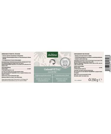 AniForte Gelenk-VETAL 3 Joint Powder for Dogs 250g - Natural Product Based on Green-lipped Mussel Powder Collagen & Devil's Claw Root Joints & Movement - Buy Online on GoSupps.com