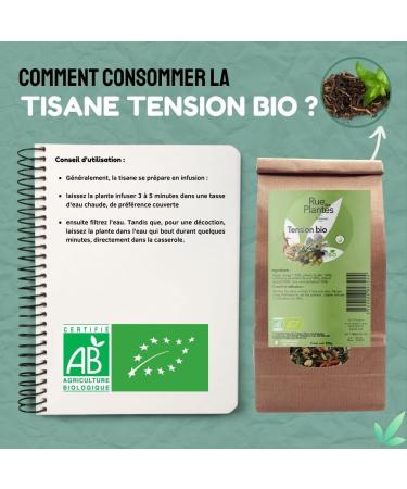 Organic tension herbal tea - red vine olive leaf hawthorn lime tree sapwood and green anise - 100g - Buy Online on GoSupps.com