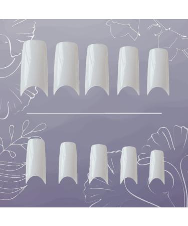 YAWALL French Nail Tips 500 PCS  White Nail Tips  Flake Nails Half Cover  False Nail Tips for DIY Finger Extension Nails  Nail Primary Color