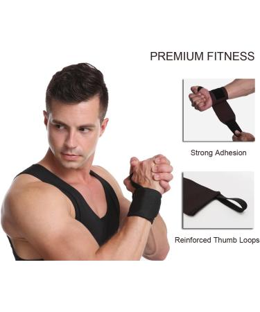 SUJAYU Wrist Wraps 2 Pack for Weightlifting and Carpal Tunnel Support - Men's Black Gym Accessories - Buy Online on GoSupps.com