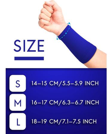 Newcotte 4 Pairs Wrist Sleeve Compression Support Brace for Men and Women | Breathable Thin Wrist Bands for Sports | Improve Circulation, Relieve Pain | Medium Size, Black, White, Gray, Blue - Buy Online on GoSupps.com