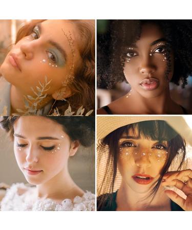 OASMU White Pearl 3D Self Adhesive Nail Rhinestones - DIY Body Art Accessories - Buy Online on GoSupps.com