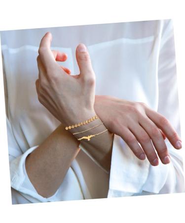 COLLBATH 3pcs Bracelets Bracelet Gold Chain Bracelet Women Lady Bracelet Wristband Friendship - Buy Online on GoSupps.com