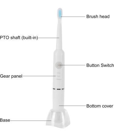 Electric Power Toothbrush for Adults - 3 Modes Soft Bristles IPX7 Waterproof Travel-Friendly - White - Buy Online on GoSupps.com