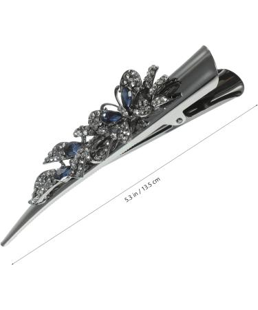 DRESSOOS Alligator Hair Clip crystal Cymbidium bill decorate clip small thin decorative skin bow tie sharp mouth clip headgear Duck Bill Clips Hair - Buy Online on GoSupps.com