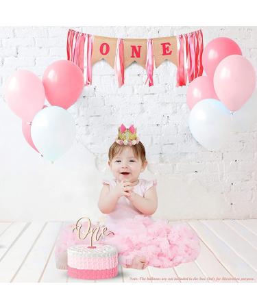 One Cake Toppers Wooden First Birthday Cake Picks for Boy and Girl 1st Birthday Baby Shower First Anniversary Party Cake Decorations Supplies - Buy Online on GoSupps.com