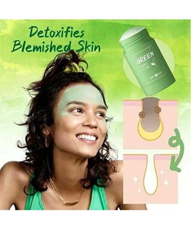 Green Clay Purifying Clay Stick Face Cover Deep Cleansing Moisturizing Facial Blackhead Remover Green Tea Face Cover Green Tea Purifying Style 1 - Buy Online on GoSupps.com