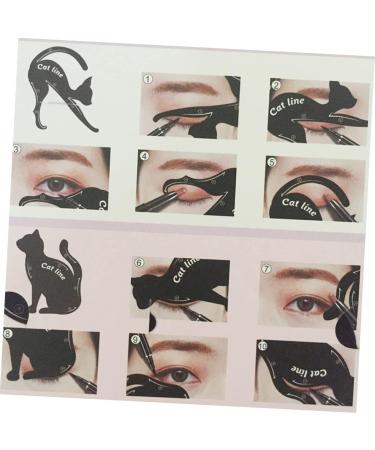 Ipetboom Stencils 2pcs Shape Smoky Eyeshadow Plate Professional Eye Guide Applicators Matte Multifunction Shadow Cat Eye Stencil 9.00X7.00X0.10CM As Shown - Buy Online on GoSupps.com