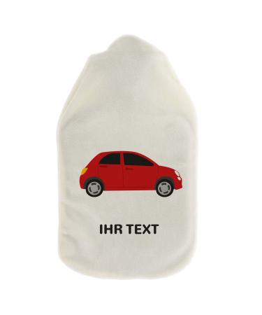 Stamp factory-hot water bottle with personalized cover-cozy hot water bottle cover with desired text such as names design-gift idea for children & adults (800 ml | Auto)