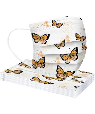 Buy Amyglin 50 Pieces Disposable 3-Layer Face Masks - Breathable Butterfly Motif Cloth Neck Gaiter for Adults - International Shipping Available - Buy Online on GoSupps.com