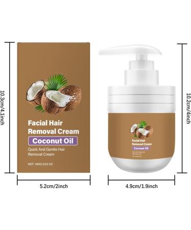 YOENBG Hair removal cream with coconut oil gentle and effective epilator for sensitive skin ideal for upper lip chin and face soothing and moisturizing hair removal cream 1 - Buy Online on GoSupps.com