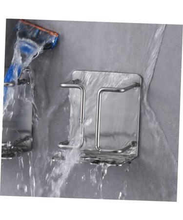 Beaupretty Stainless Steel Razor Wall Holder - Durable Electric Shaver & Toothpaste Organizer - 2-Pack Inox Wall Bracket - Buy Online on GoSupps.com
