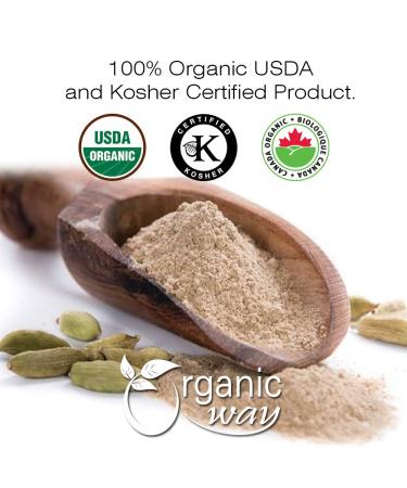 Organic Green Cardamom Powder - Flavorful Aroma | Organic & Kosher Certified | Non GMO & Gluten Free | USDA Certified | 8oz Pack - Origin India - Buy Online on GoSupps.com
