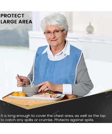 Adult Bibs adult Bibs for Women adult Bibs for Men adult Bib bibs for Adults adult Bibs for Elderly Women 2pcs Blue - Buy Online on GoSupps.com